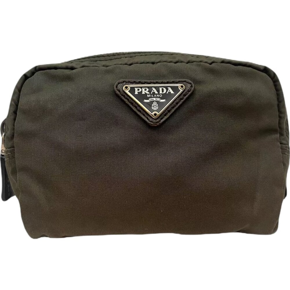 115150BE (L1) Prada Clutch Bag Brown Nylon